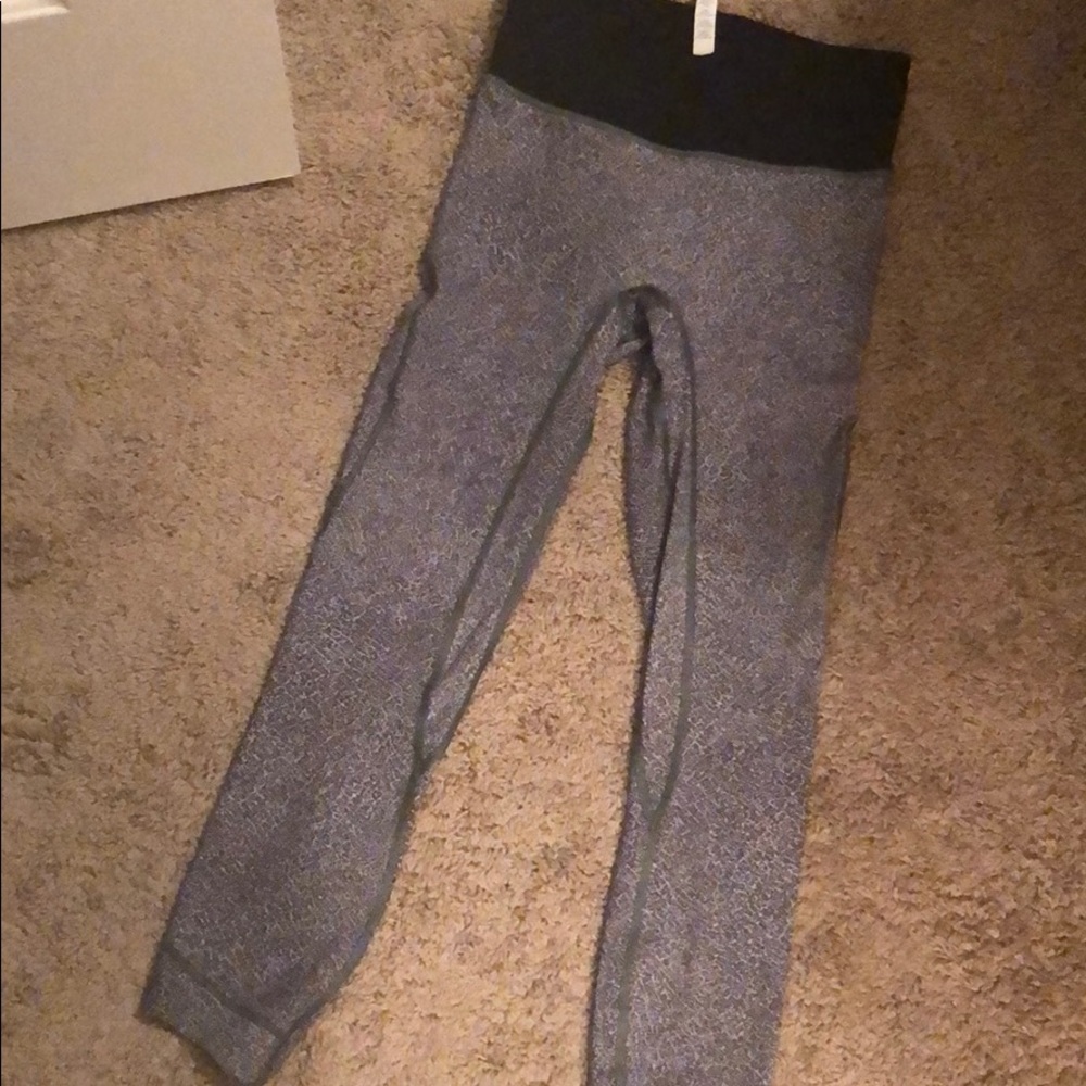 Gray and black high waist lululemon leggings